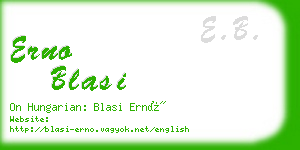 erno blasi business card